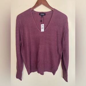 Express Purple Long Sleeve Sweater